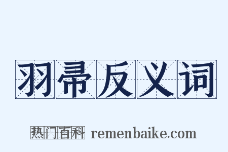 羽帚反义词是什么意思的图片